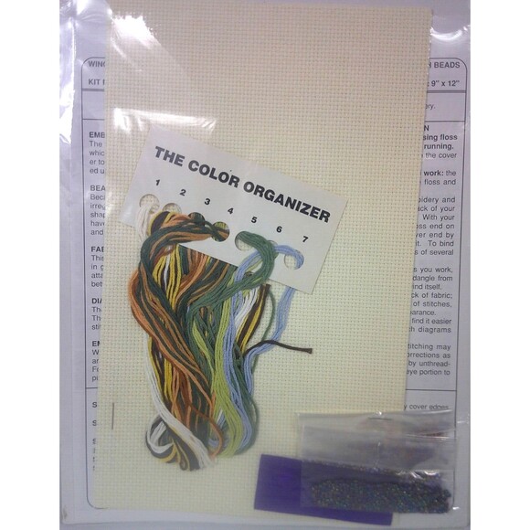 Bead n Stitch Cross Stitch Kit Wings of Gold Butterfly Joan Marchie 08201 New - Picture 3 of 4